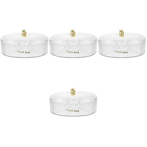 4Pièces Plateau Snack Transparent Grande Pour 2