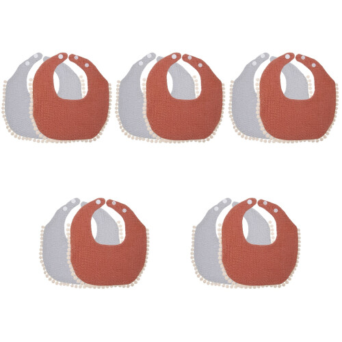 10Pièces Bavoirs Bébé Absorbants Coton Résistants Multi- 2