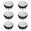 6Pièces Couvre-Réservoir Argent Pression Avec Joint Étanche 6