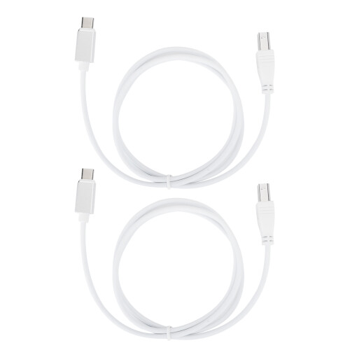 Zinc Alloy And Tpe Midi Interface Cable, Multidevice Compatibility For Midi Keyboard And Audio Interface, 2Pcs Tinplated Copper Wire Core 1