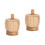 2Pièces Mortier Pilon Bois Clair Ail Pour Usage Culinaire 4