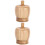 2Pièces Mortier Pilon Bois Clair Ail Pour Usage Culinaire 5