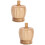 2Pièces Mortier Pilon Bois Clair Ail Pour Usage Culinaire 7