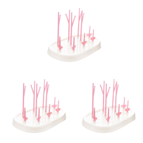 3Pièces Séchoirs Bébé Rose, Support Compact Polyvalent 2