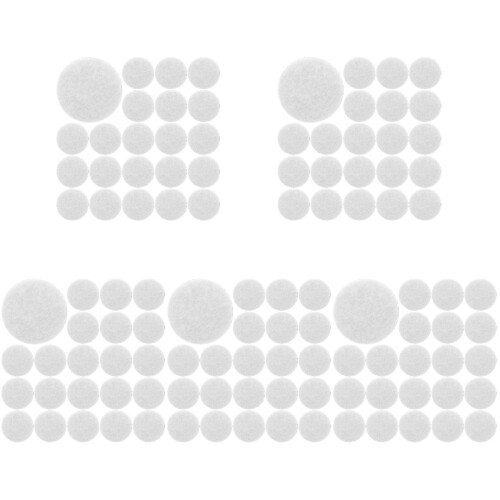 2500Pcs White Adhesive Felt Circles Decorative Pads for DIY Clothes
