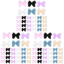 90Pcs Assorted Color Bow Nail Charms Small Resin Manicure Gems