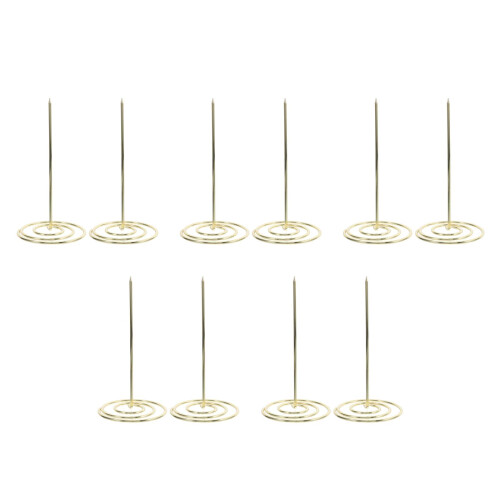 10Pcs Golden Restaurant Accessory Bill Holder Receipt Needle Folder