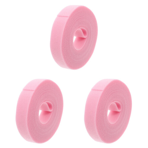 Durable Pink Cable Straps Hook and Loop Wire Organizer for Cords