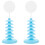 2Pcs Blue Tabletop Cake Pops Stand Multi-Layer Plastic Lollipop Holder 1
