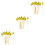 300Pièces Piques Bois Naturel Portable Accessoires 8