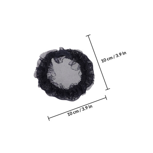 10Pièces Chignon Élastique Noir Accessoire Femme 1