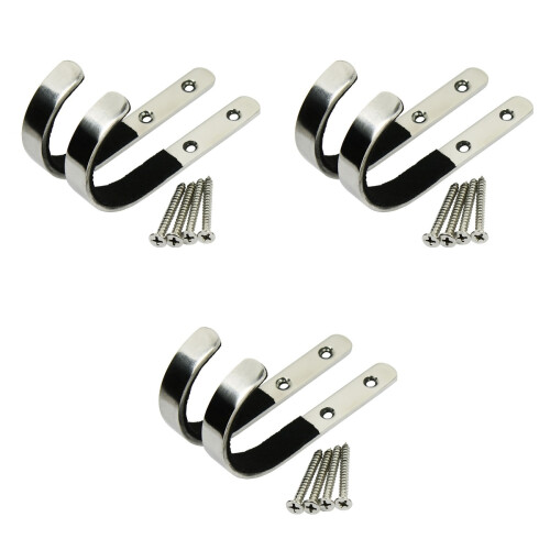 6Pièces Support Mural Durable Argenté Pour Fusils Semi-Automatiques 2