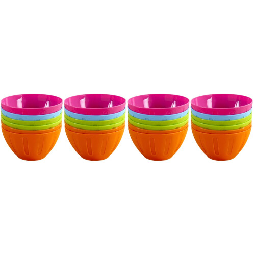 48Pcs Assorted Color Bowls Reusable for Household Use 2