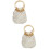 2St Witte Gevlochten Dames Clutch Handtas 6