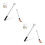2Pcs Silver Blind Rod with Hook Lightweight Aluminum Plastic 11