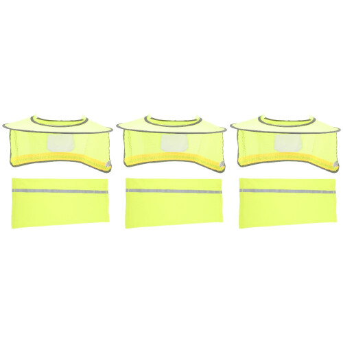3Sets Hard Hat Neck Shield Ademende Mesh Reflecterend Assortiment 2