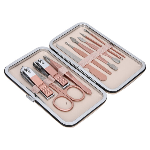Exquisite Gift Manicure Set, 9PCS Sharp Instruments Ergonomically Designed for Professional Grooming, Includes Durable Portable PU Leather Case, High 1