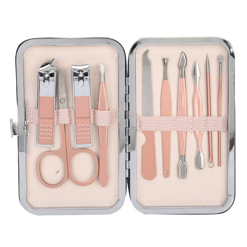 Exquisite Gift Manicure Set, 9PCS Sharp Instruments Ergonomically Designed for Professional Grooming, Includes Durable Portable PU Leather Case, High 2