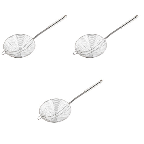 3Pièces Louche Égouttoir Argentée Pour Pâtes Friture 2