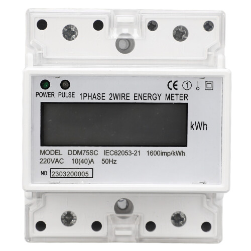 Electric Meter With High Precision, Din Rail Mounted, Led Digital Display, And Microelectronics Technology, Designed For Single Phase Energy 2