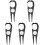 5Pièces Outil Divot Golf Portable Noir Robuste 3