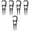 5Pièces Outil Divot Golf Portable Noir Robuste 4