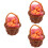 3Ensembles Mini Paniers Micro-Scènes En Résine Et Bambou Oeufs 6