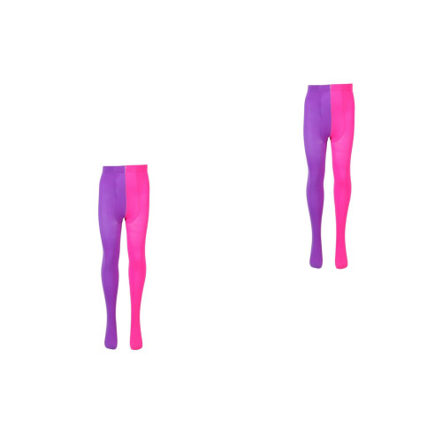 2Pièces Bas Soie Élasticité Rose Violet Conception Antidérapante 1