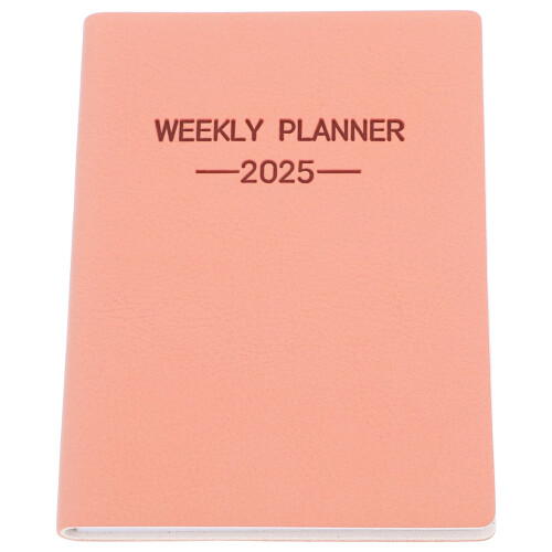3Pcs PU Cover 2025 Mini Weekly Monthly Planner Notebook 2