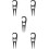 5Pièces Outil Divot Golf Portable Noir Robuste 8