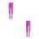 2Pièces Bas Soie Élasticité Rose Violet Conception Antidérapante 6