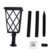 Automatic Dusk to Dawn Solar Outdoor Post Light Weather Resistant and Corrosion Proof Aluminum Frame with Multiple Lighting Modes Post And Flat