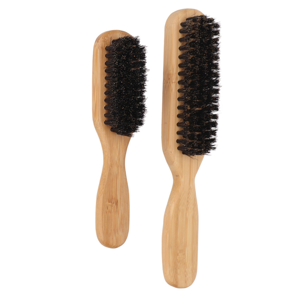 Durable Bamboo Beard Comb Brush Duo