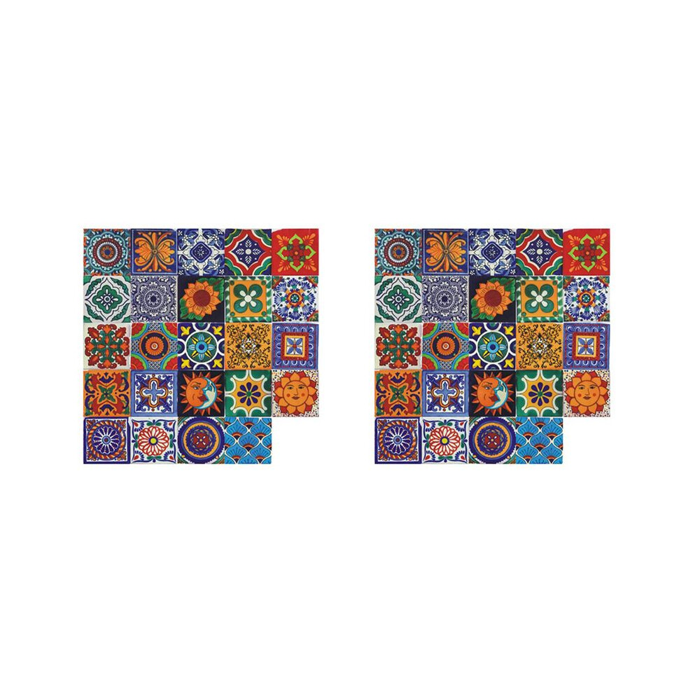 48Pcs Self Adhesive Mosaic Brick Tile 3D Sticker Kitchen Bathroom Wall Stickers -10X10cm 4712869990564
