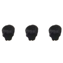 3X Mode Perücke Kurze Schwarze Männliche Gerade Gerade Synthetische Perücke für Männer Haar Fleeciness Realistische Natürliche Schwarze Schwarze