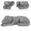 4Pièces Statuette Commemorative Animale Résine Usage Extérieur 11