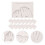 30St Salon Display Cards Papier Houder Multi Gebruik 10