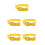 5Pcs Adjustable Baseball Belt Yellow Softballs Belt with Metal Ring 9