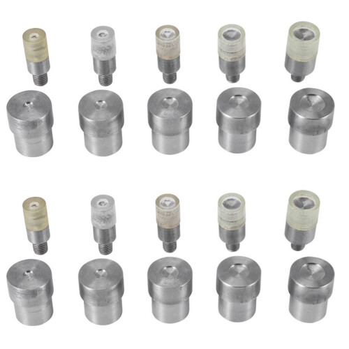 10 Sets Double Caps Rivets Dies(5mm/6mm/8mm/10mm/12mm)