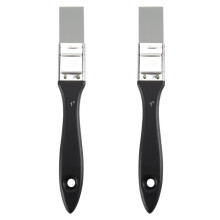 2X Pinceau de Couleur En Silicone Pinceau Large et Ferme En Silicone Plat Outil de Peinture Flexible Ă Base D'Acrylique et D'Eau, 1 Pouces