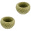 2Pièces Panier Vert En Bambou Solide Pour Rangement Multifonction 3