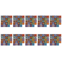 240PCS Autoadesivo Mosaico Mattoni Piastrelle 3D Adesivi Cucina Bagno Wall Stickers -10cm