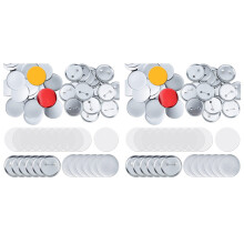 200 Sets Round Button Parts Blank Making Supplies 58mm Metal Button Badge Making Kits, Blank Pin Back Button Parts