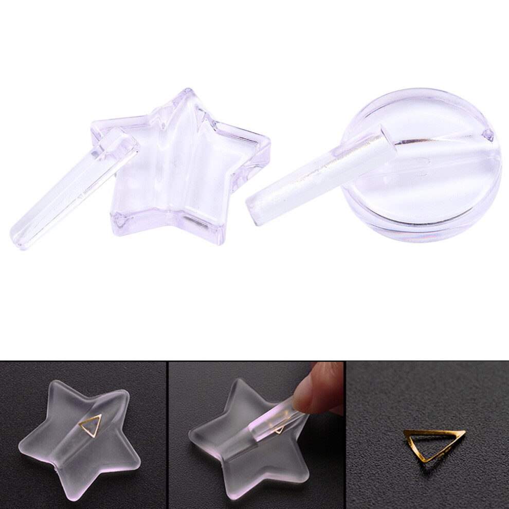 Complete 2pcs Metal Nail Embossed Molds for Professional Nail Art Tools