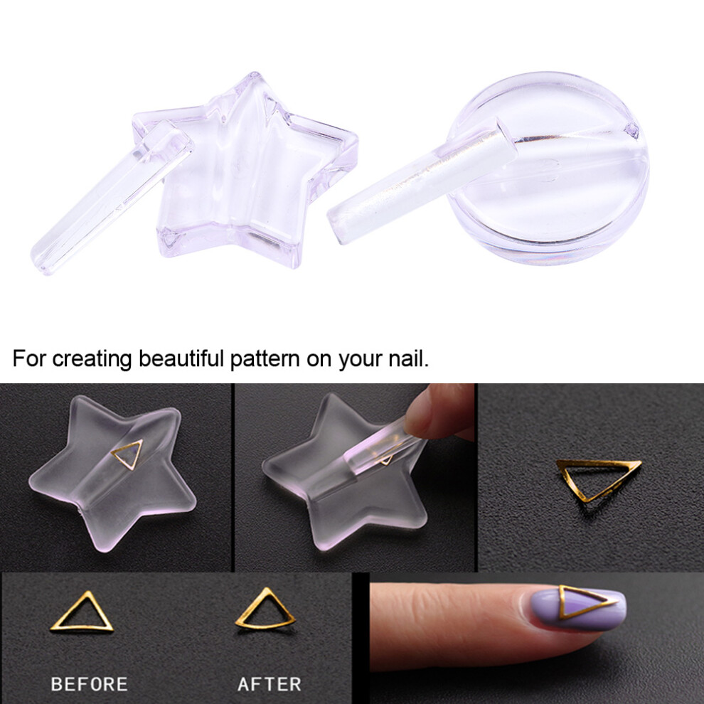 2Pcs Nail Embossed Mold Tools