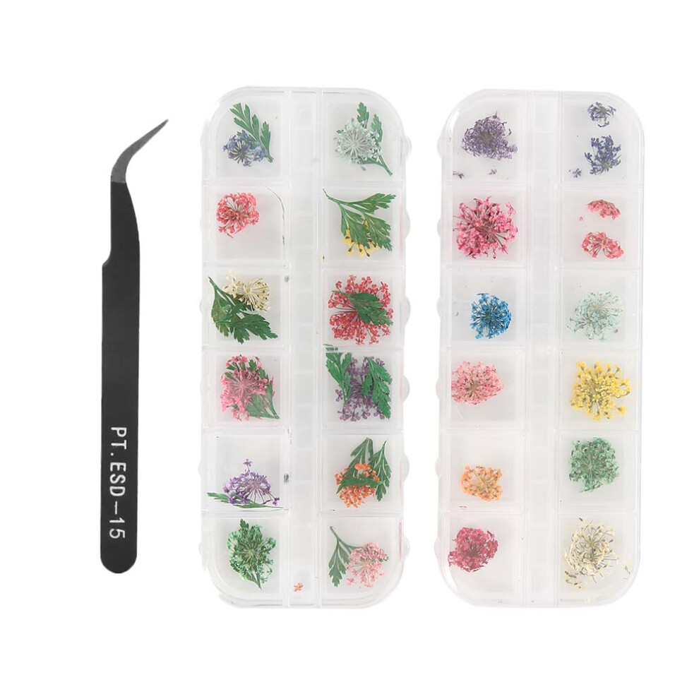 Dried Flower Nail Decor Nail Art DIY Accessories Manicure Crafts 30pcs