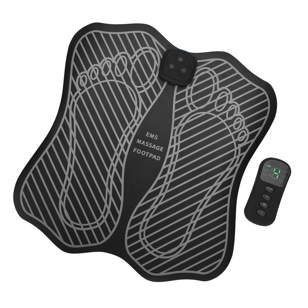 EMS Foot Massager Pad 30x29cm, Rechargeable, 6 Modes, 18 Levels