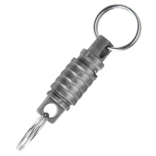 360 Rotating Titanium Alloy Universal Keychain Positioning Lock Universal Ring Key Ring Car Keychain-Sandblasting