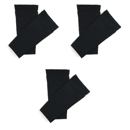 3Paires Manchons De Mollet Noir Compression Fine Pour Sport 2
