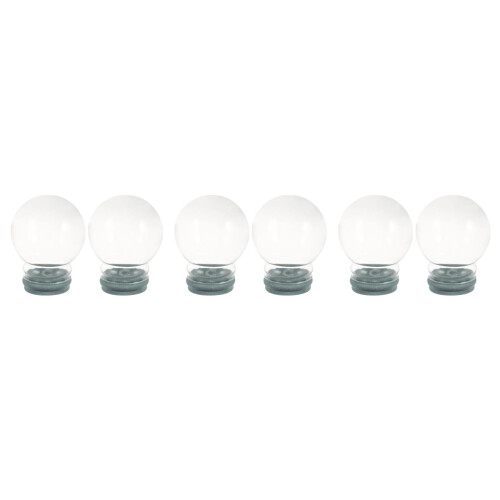 6Stk DIY Schneekugeln Mit Gummibasis Transparent Für Basteln